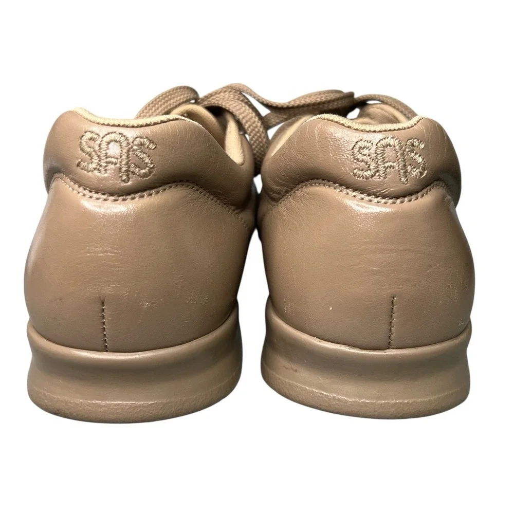 SAS Free Time Walking Shoes Womens Size 9W Mocha Leather Comfort Extra Laces